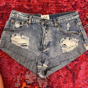 one teaspoon blue jean shorts